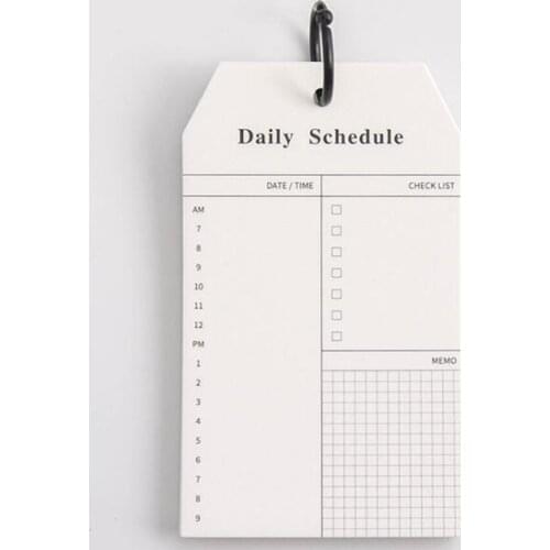 Collections Daily Planner Tear Off Pad 50 Sheets Notepad Calendar Task To Do List Schedule Organizer+Ring Meal Planner-Vertical