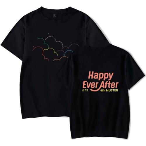 Fashion Happy Ever After T-shirts Print Summer Sport Men Women T Shirts Casual Tee Shirt Short Sleeve T-shirt Tops Plus Size 4XL