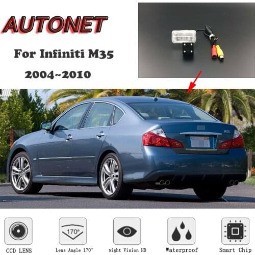 AUTONET HD Night Vision Backup Rear View camera For Infiniti M35 2004~2010 CCD/license plate Camera
