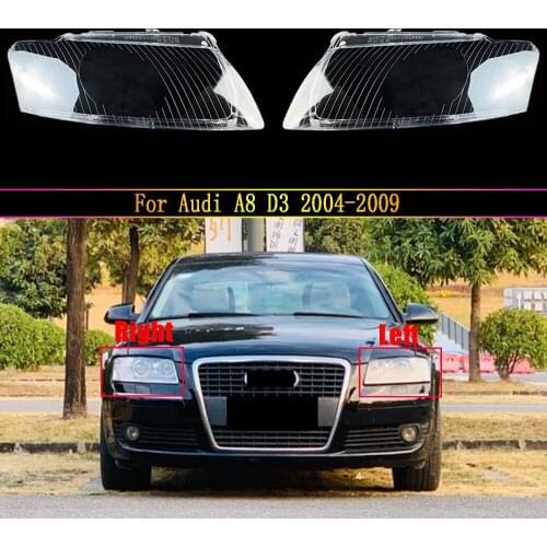 Headlamps Cover Transparent Lampshades Lamp Shell Headlight Lens Covers Styling For Audi A8 D3 2004 ~ 2009