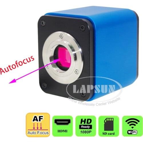 Lapsun Autofocus Auto Focus Focal 1080P 60FPS SONY IMX178 HDMI Video Industry Microscope Camera C-Mount For PCB SMD SMT Repair