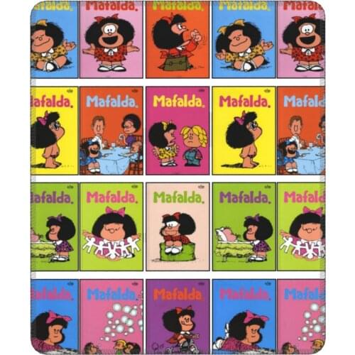 Mafalda Poster Cool Mouse Pad Quino Argentina Cartoon Waterproof MousePad Natural Rubber Office Home Deco Mat