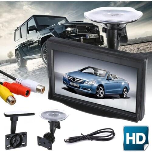 1Set 5 Inch HD Car Monitor TFT LCD Car Color HD Sucker Monitor Reverse Camera Car Security Monitor