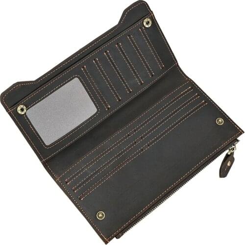 Men Long Wallet Clutch Bag Credit Card Holder Purse Carteira Masculina Carteras Billetera Hombre Male Real Cow Leather Money Bag