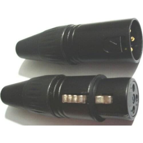 NEW!!! 10 Set 3 pin XLR Audio Cable Connector MIC Gold Plated Plug+ Female Jack