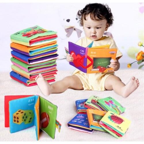 New Soft Cloth Animal Recognize Baby Intelligence Development Learn Picture Cognize Book For Children Educational Toys