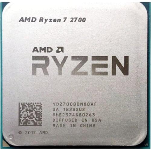 New AMD Ryzen 7 2700 R7 2700 3.2GHz Eight-Core 16M 65W Processor YD2700BBM88AF Socket AM4 scattered pieces cpu no fan