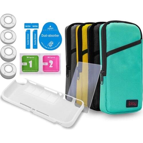 Carrying Case for Nintendo Switch Lite 7 in 1 Accessories Kit with TPU Case 9H Tempered Glass Screen Protector 4 Thumb Grip Caps