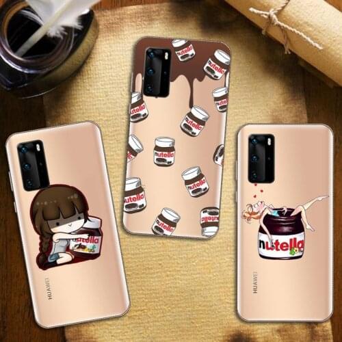 Nutella Chocolate sauce sweets Phone Case Transparent for Huawei honor nova c x 7 8 3 4 9 65g se v t play pro lite