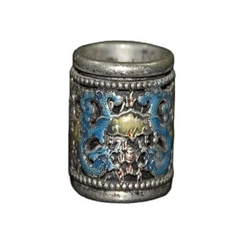 Early collection of white copper painted finger ring