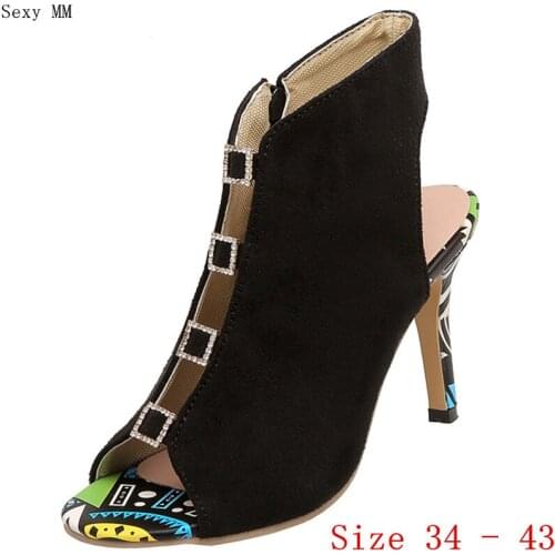 Peep Toe Women High Heel Sandals Shoes Woman High Heels Ladies Gladiator Sandals Pumps Plus Size 34 - 40 41 42 43