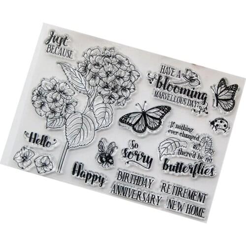 Flower DIY Silicone Clear Stamp Cling Seal Scrapbook Embossing Album Decor Craft