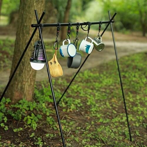Folding Lightweight Camping Shelf Aluminum Indian Hanger Outdoor Shelves Storage Hanger camping Equipment Hanging Rack