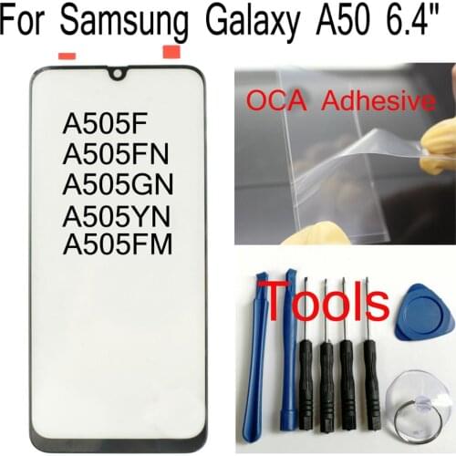 Shyueda + OCA For Samsung Galaxy A50 SM-A505F A505FN A505GN A505FM A505YN 6.4" Outer Front Screen Glass Replacement