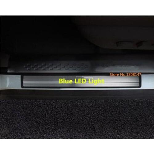 Car sticker pedal Door strip scuff plate frame External LED threshold 4pcs For Nissan X-trail xtrail T32/Rogue 2014 2015 2016