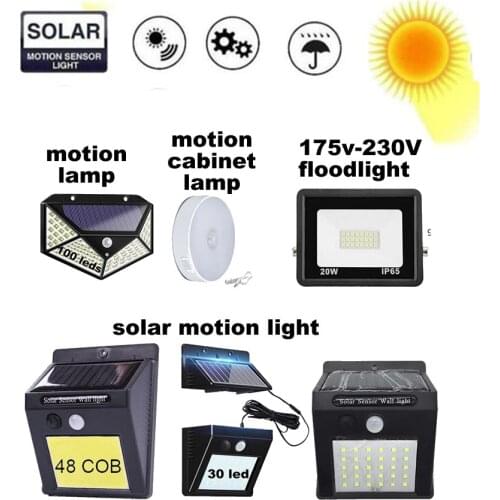 Solar Garden Light LED Solar Lamp Motion Sensor Waterproof Outdoor Lighting Decoration Street Lights Security Wireless Wall Lamp