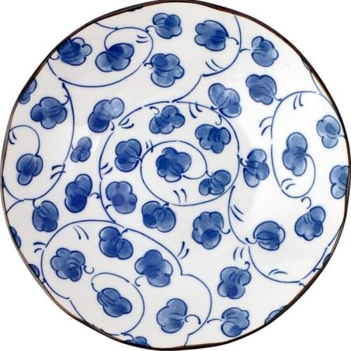 Dish plate household creative Japanese dumpling plate 8 inch breakfast snack Salad Fruit Plate