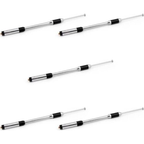 Artudatech 5Pcs RH770 SMA Female Telescopic Dual Band 144/430MHz Antenna For HYT TC 268 270 Radio