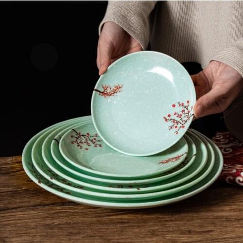 Plum flower dish dish dish western dim sum cold dish side dish melamine tableware