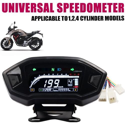 Universal Motorcycle LED Adjustable Speedometer 13000 RPM optional backlight digital odemeter Tachometer for 1,2,4 cylinder