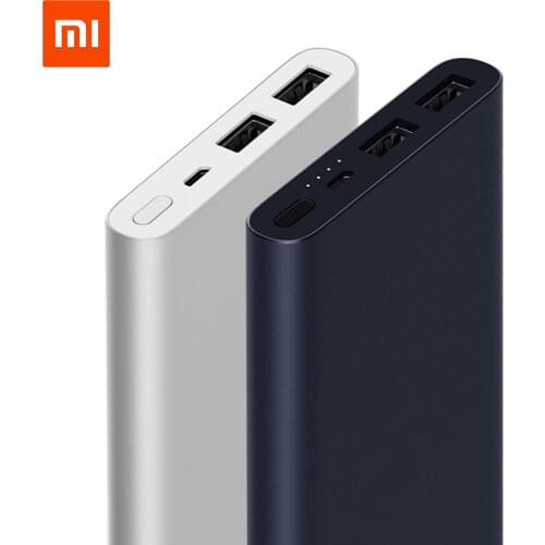 New Xiaomi Mi Power Bank 2 10000 mAh Redmi Power Bank Dual USB Port Quick Charge Powerbank Ultra-thin External Battery charging