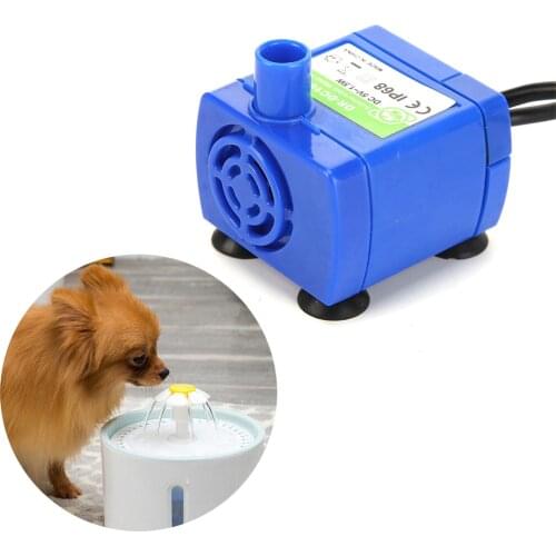 Mini Pets Drinking Fountain Pump for Cats Dogs Blue LED Lighting Water Pump Water Bowl Drinking Fountain Dispenser Pump