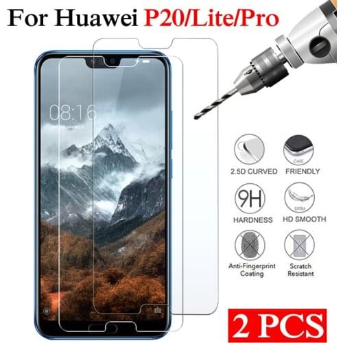 2pcs/lot Protective glass on for huawei p 20 lite pro screen protector huavei p20 light p20lite armor tremp huwai huawey case