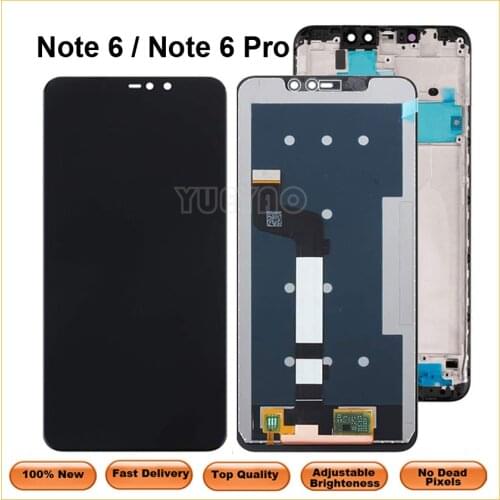LCD For Xiaomi Redmi Note 6 Pro LCD Display with Frame Touch Screen Digitizer LCD Redmi Note 6 Pro LCD Assembly Parts