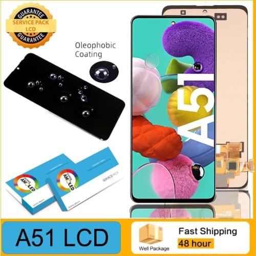 100% Original 6.5'' Display for SAMSUNG Galaxy A51 A515 A515F A515F/DS,A515FD LCD with frame Touch Screen Digitizer Repair Parts