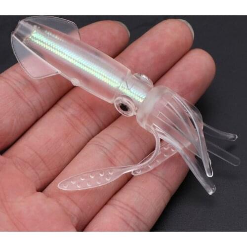 3pcs Fishing Bait Soft Lure Night Luminous Colorful 10cm 8g Lifelike Artificial Squid Octopus Simulation Glow Fishing Tackle