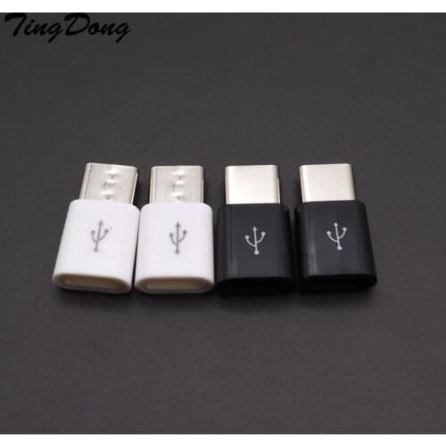 TingDong USB Type C Adapter For Blackview BV8000/BV9000/Pro 9600 Micro USB Female To Type C Male Converter Type-C Adapter Cable