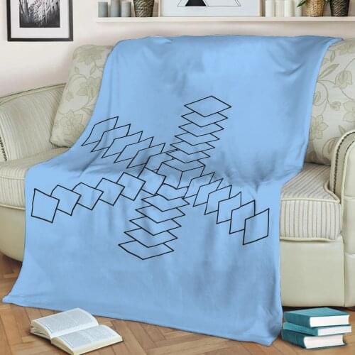 Geometric IV 3D Printed Velvet Plush Throw Fleece Blanket Bedspread Sherpa Blanket Home Decora