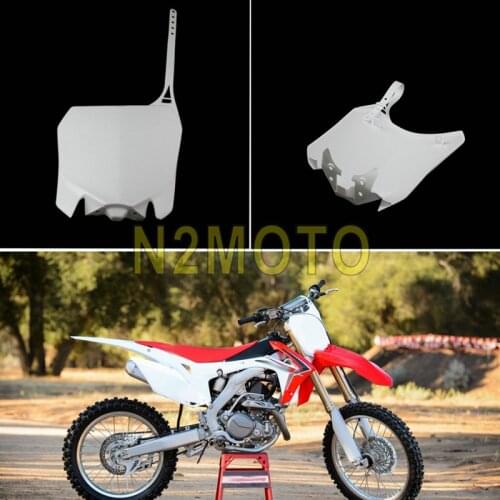 White Front Name Number Plate Holder Supermoto Number Board For Honda CRF250R CRF450R CRF 250 450 R Dirt Bike Motocross Enduro