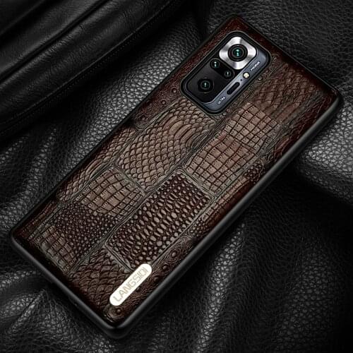 LANGSIDI Genuine Leather case For Redmi note 10 pro 9s 9 pro shockproof leather cover For xiaomi Mi 11 ultra 10T 10 Pro 10Ultra