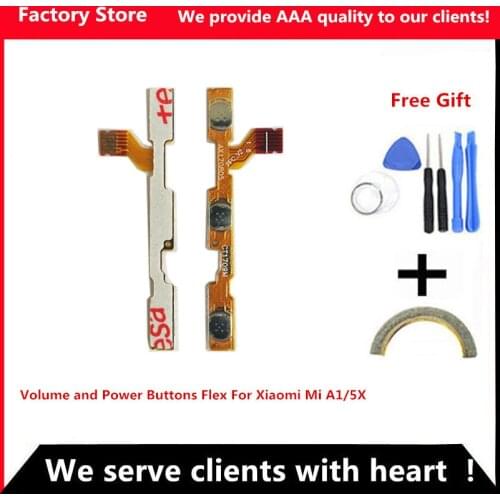 Q&Y QYJOY AAA Quality Phone Flex For Xiaomi Mi A1/5X Power On/Off + Volume Up/Down button Flex Cable Replacement Parts