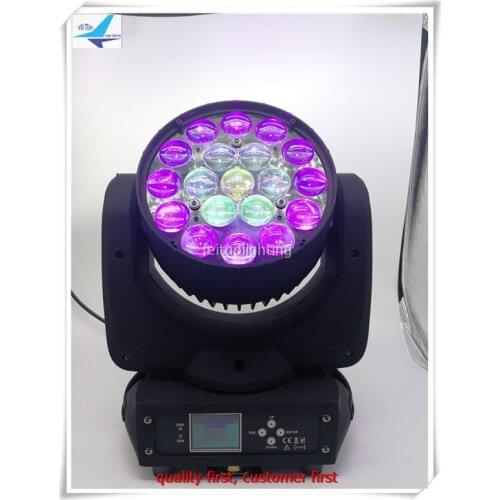 H-(4lights in 1fly case)ring control 19X15W rgbw 4 in 1 beautiful led wash moving head zoom lyre dmx dj disco bar club light