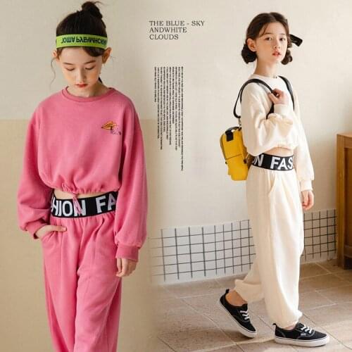 Girls Clothes Set Spring Autumn Teens Kids Casual Sport Suits 2021 Sweatshirt Loose Pants Fashion Two-piece Children Tracksuit