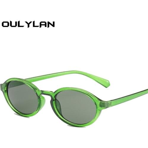 Oulylan Round Sunglasses Women Men Fashion Small Sun Glasses Trendy style Green Sunglass Ladies Vintage Hip Hop Eyewear UV400