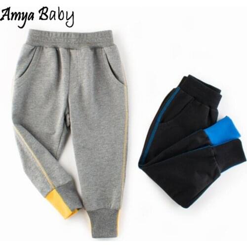 Amya Baby Kids Leggings Toddler Boy Pants Casual Children Clothing Autumn Striped Girls Trousers School Boys Cotton Pants