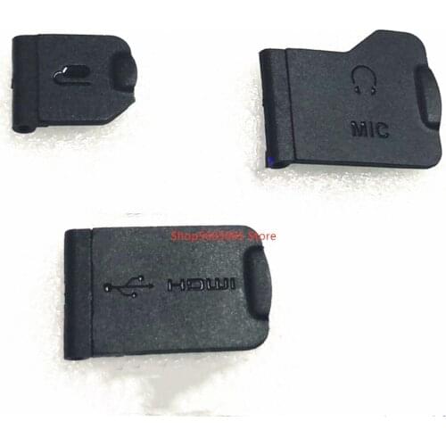 A Set For Nikon D750 USB Cover Mic HDMI Rubber Skin NEW Original