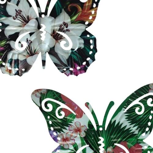 2pcs Handcrafted Butterflies Wall Decor for Home Bedroom Kitchen Office Garden Yard Patio Fence