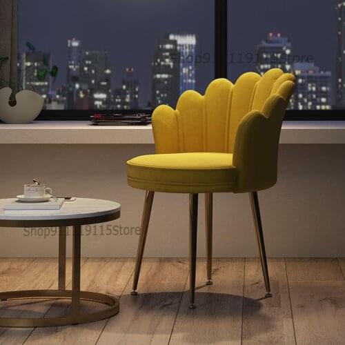 Simple Modern Dining Chair Nordic Luxury Armchair Single Leisure Chair Net Red Makeup Chair Office Chair Home