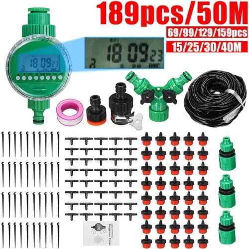 15/25/30/40/50m Automatic Watering Timer Irrigation Systems Greenhouse Plant Kit Garden Timer Irrigation System Intelligent Care