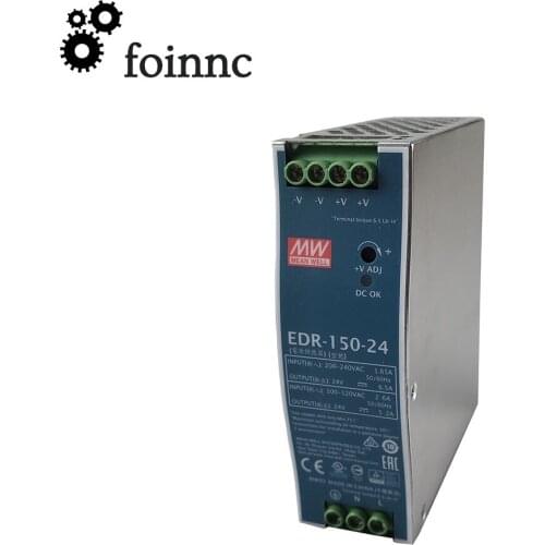 CNC Machine MEAN WELL AC100-240V 150W Single Output Switching Power Supply EDR-150-24 Series