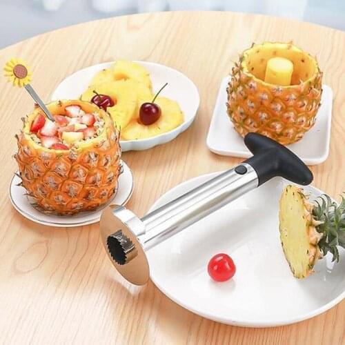 Stainless Steel Pineapple Corer Peeler Cutter Easy Fruit Parer Cutting Tool Home Kitchen Western Restaurant Accessories