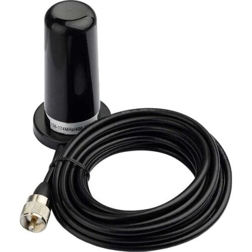 Vhf Uhf 136-174Mhz 400-470Mhz Cb Radio Nmo Mount Pl-259 Male Connector netic Base Antenna For Vehicle Car Truck Marine Boat