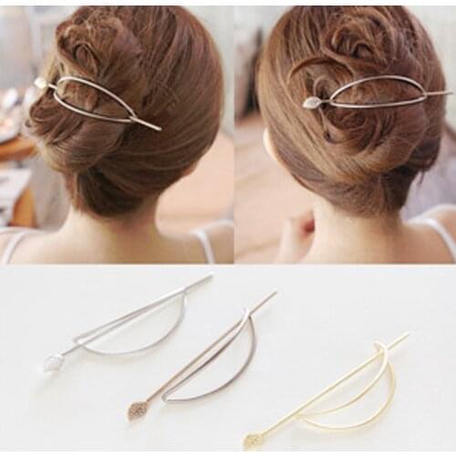 Vintage Hair Stick Original Hair Accessories Arrival Metal Gold Filled Shaped Holder Hair Clips for Women