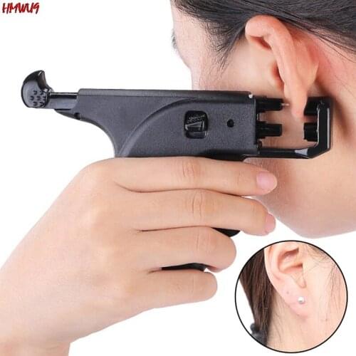 High Quality No Pain Professional Safety Ear Piercing Tool Double Pistol Plug Stud Earrings Tool Ear Piercing Body Jewelry 1pc