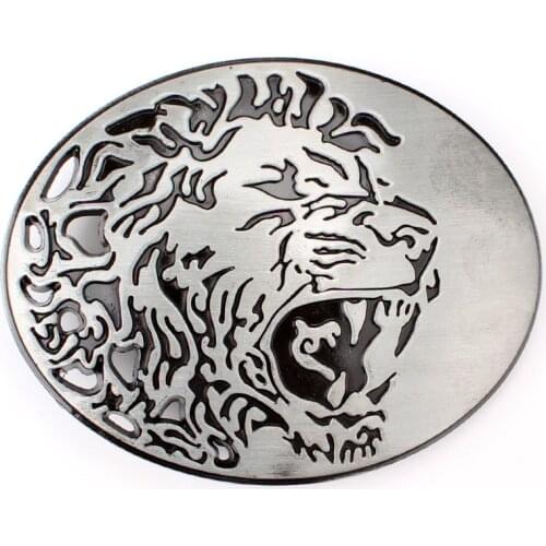 YonbaoDY Belt buckle Roaring lion head mens waistband DIY Accessories 3.8CM width fashion cool