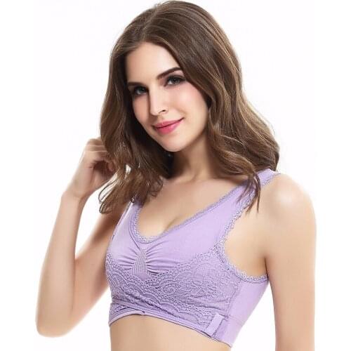 Womens Yoga Fitness Sports Bra Gym Running Padded Tank Push UpTop Athletic Vest Underwear Comfortable Front Buckle Sport Bras
